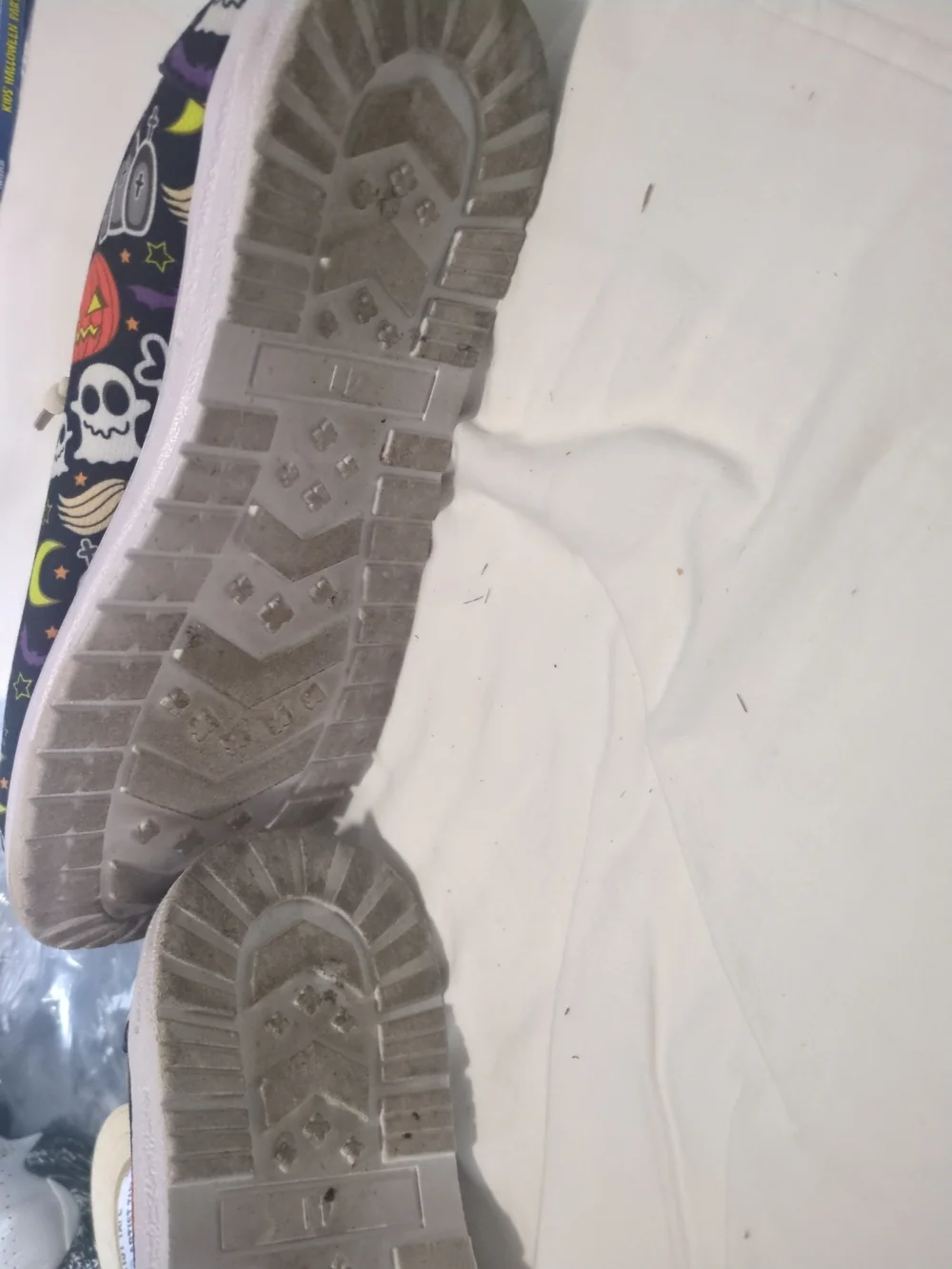 Kids Halloween Pumpkin & Skull Slip-On Shoes - Black